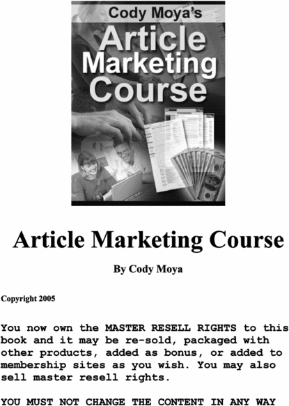 Product picture ArticleMarketingCourse