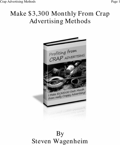 Product picture Crap Advertising Methods